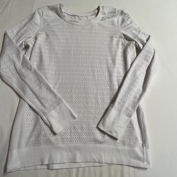 Lululemon Breeze By Long sleeve White SIZE 6 8  CHECK MEASUREMENTS - Picture 2 of 7